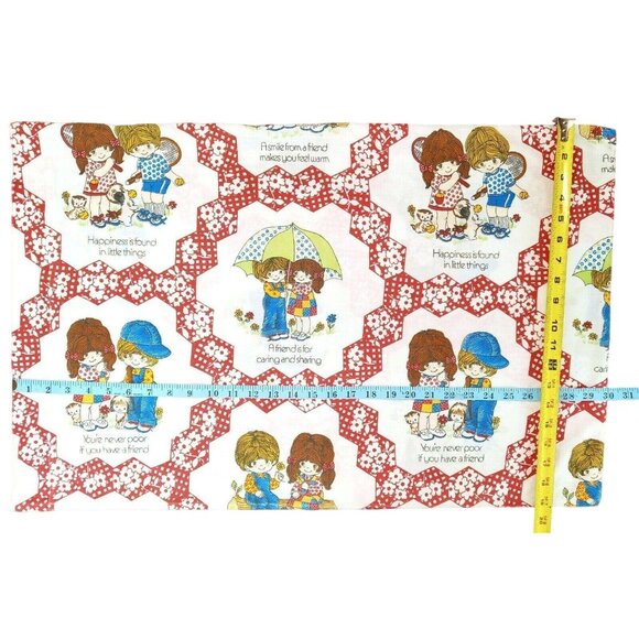 Vintage Gentle Treasures Pillowcase Standard Size 1976 Boy Girl Friendship Bibb - Picture 7 of 7